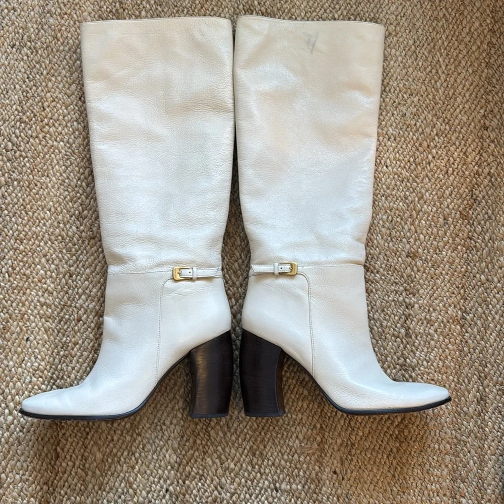 Tory Burch Banana Heel Buckle Boots